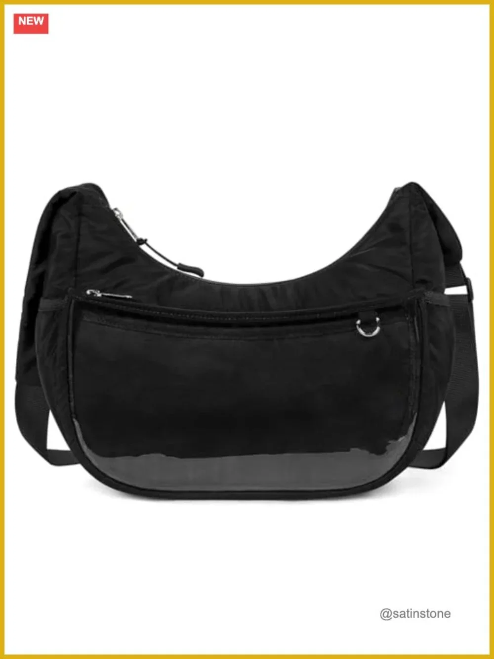 Ita Shoulder Bag Crossbody with Removable Pin Display Insert Kawaii Clear